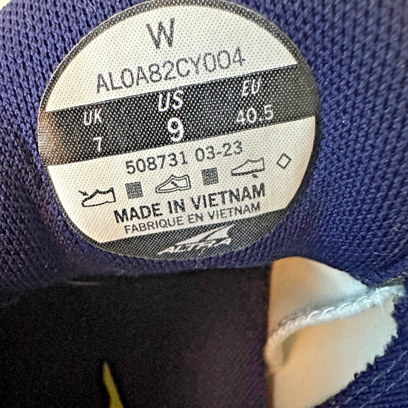 altra womens outroad 2 road to trail running shoes blue/lime size 9 - Picture 7 of 9